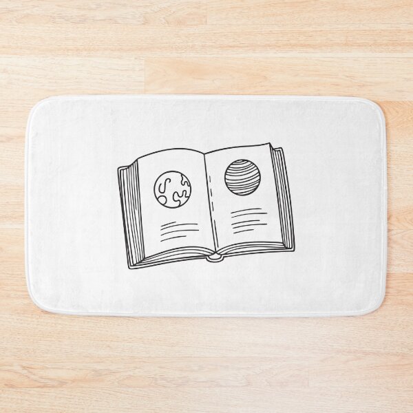 Item preview, Doodle illustration of a book showing a Venus diagram on an open science page designed and sold by rasagamastore.