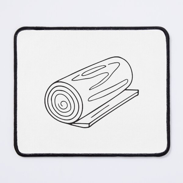 Item preview, Doodle illustration of a sheet of veneer partially unrolled across a bench designed and sold by rasagamastore.