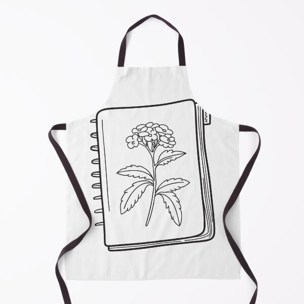 Item preview, Doodle illustration of a sketchbook page featuring a handdrawn verbena designed and sold by rasagamastore.