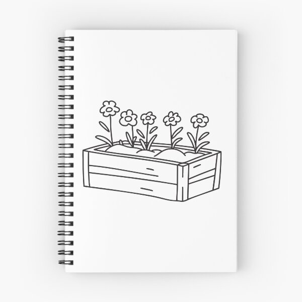 Item preview, Doodle illustration of a garden bed filled with blooming verbena flowers designed and sold by rasagamastore.