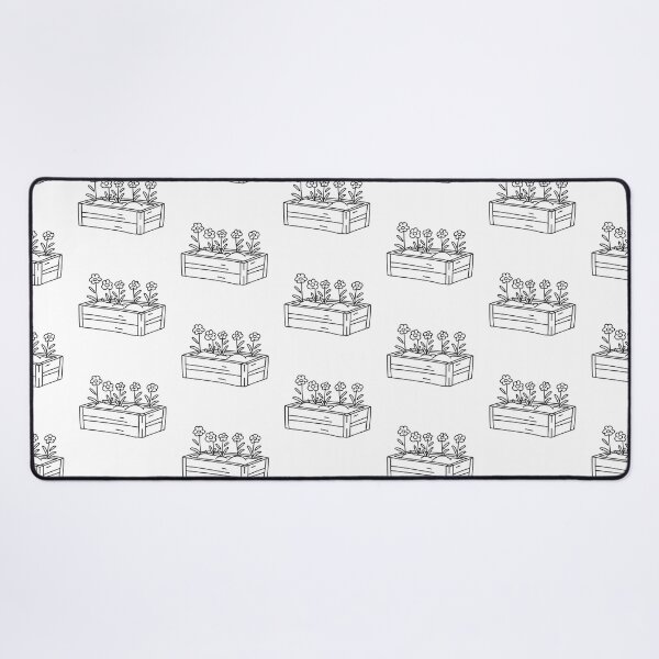 Item preview, Doodle illustration of a garden bed filled with blooming verbena flowers designed and sold by rasagamastore.