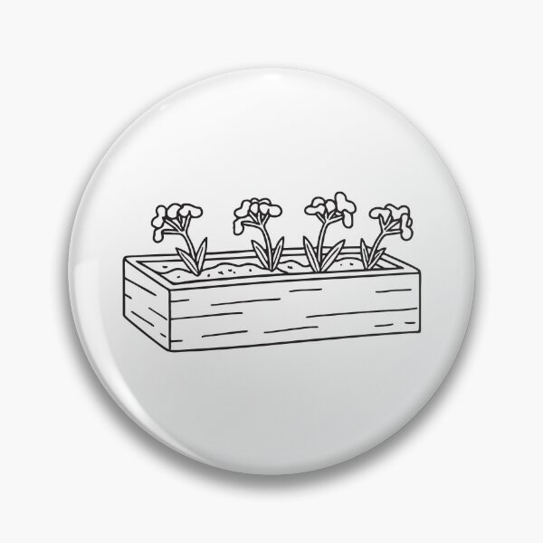 Item preview, Doodle illustration of blooming verbena arranged in a small garden bed designed and sold by rasagamastore.