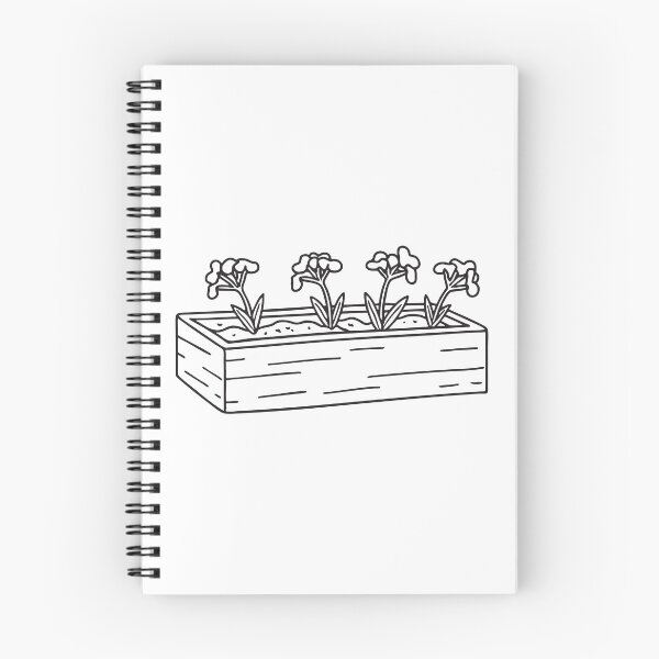Item preview, Doodle illustration of blooming verbena arranged in a small garden bed designed and sold by rasagamastore.