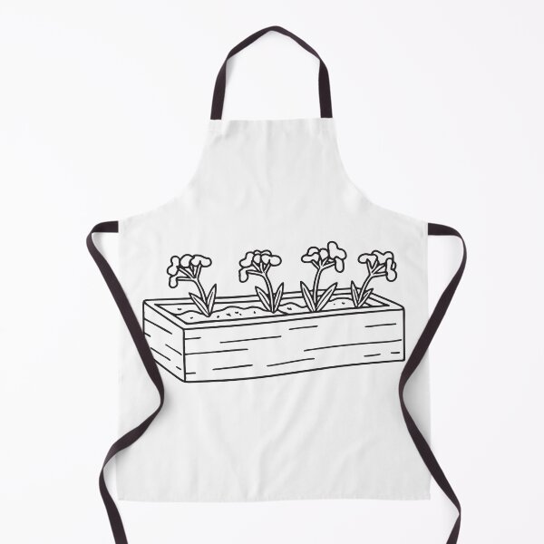 Item preview, Doodle illustration of blooming verbena arranged in a small garden bed designed and sold by rasagamastore.