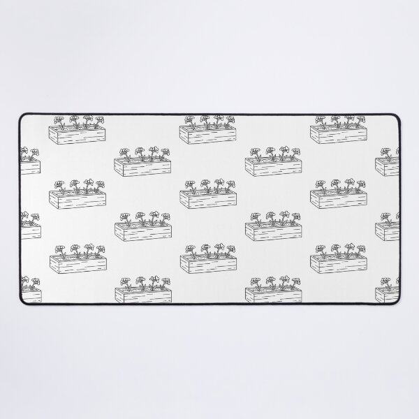 Item preview, Doodle illustration of blooming verbena arranged in a small garden bed designed and sold by rasagamastore.
