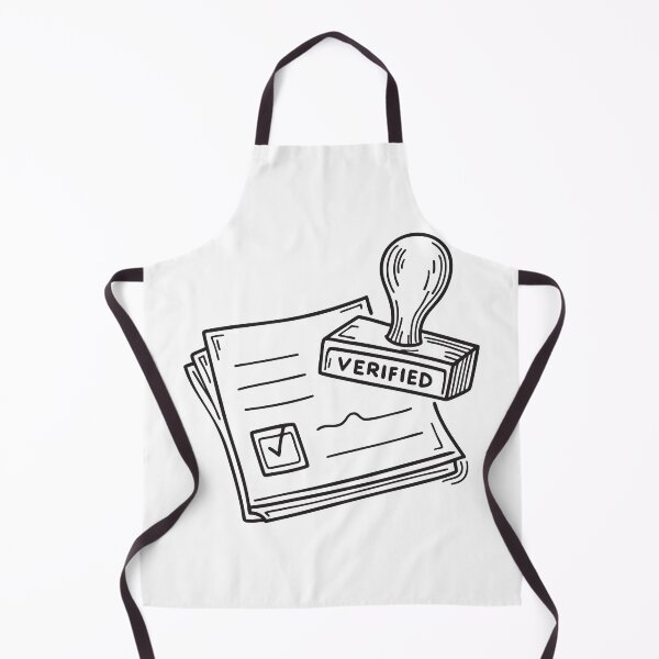 Item preview, doodle illustration of a stamp pressing the word verified on a sheet of paper designed and sold by rasagamastore.
