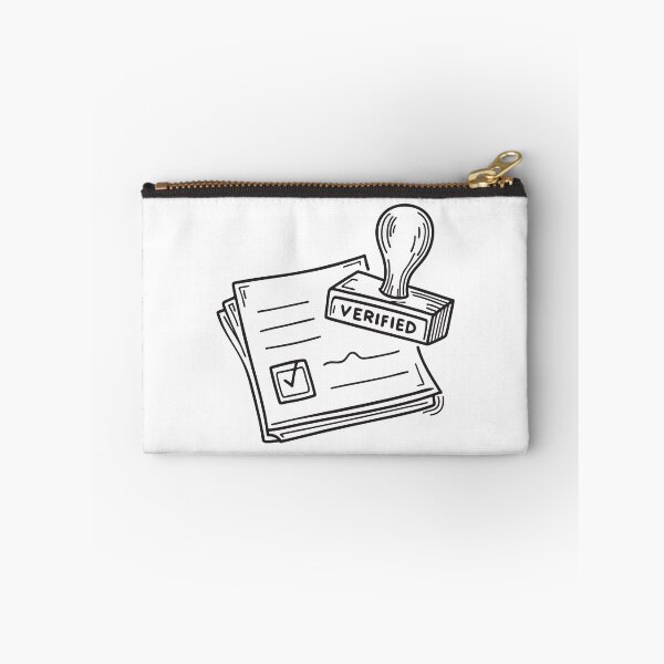 Item preview, doodle illustration of a stamp pressing the word verified on a sheet of paper designed and sold by rasagamastore.