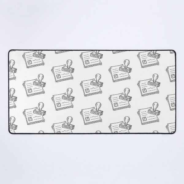 Item preview, doodle illustration of a stamp pressing the word verified on a sheet of paper designed and sold by rasagamastore.