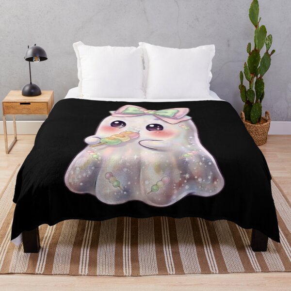 Item preview, Cute Kawaii Ghost Eating a Mochi Design / Japanese / Korean / Tops / Anime / Halloween Decors / Foodie T-shirts mugs stickers phone case journal poster designed and sold by TeenLake.
