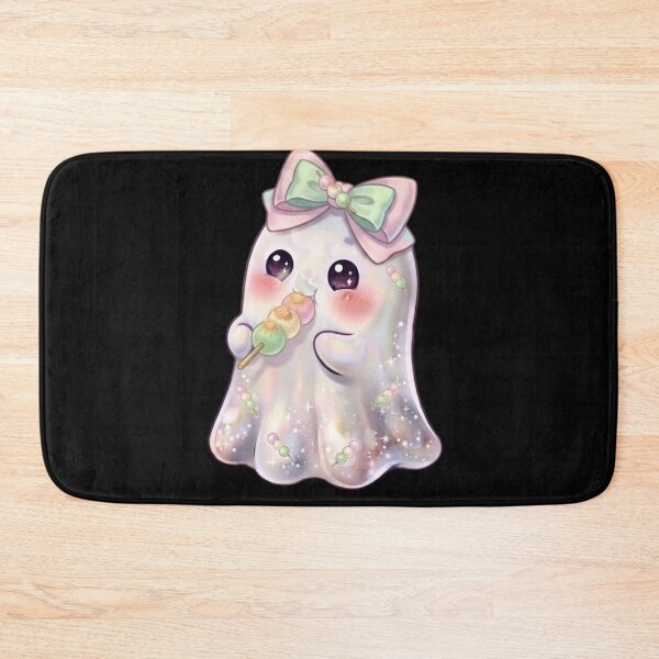 Item preview, Cute Kawaii Ghost Eating a Mochi Design /  Japanese / Korean / Tops / Anime / Halloween Decors / Foodie T-shirts mugs stickers phone case journal poster designed and sold by TeenLake.