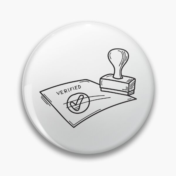 Item preview, doodle illustration of a hand stamping verified on a contract document designed and sold by rasagamastore.