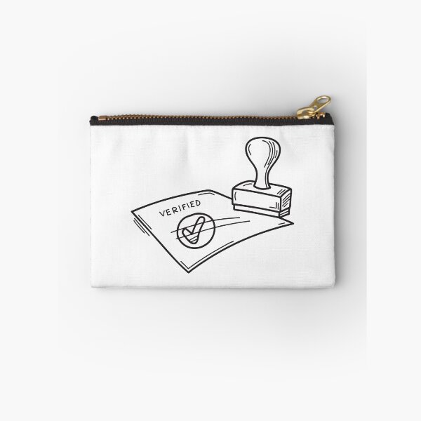 Item preview, doodle illustration of a hand stamping verified on a contract document designed and sold by rasagamastore.