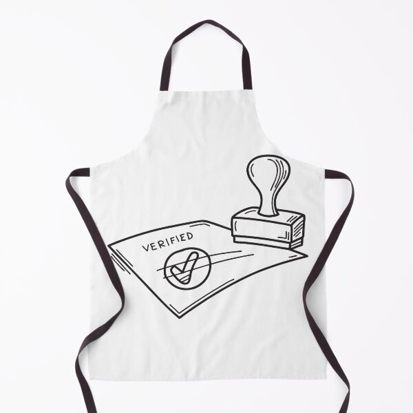 Item preview, doodle illustration of a hand stamping verified on a contract document designed and sold by rasagamastore.