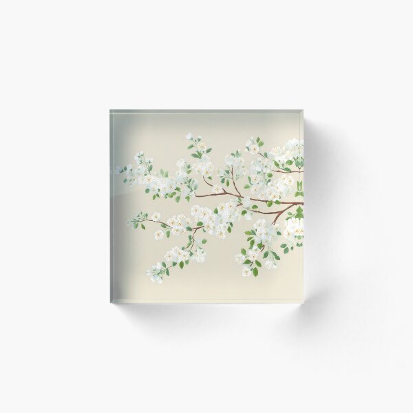 Item preview, Elegant Cherry Blossom Branch on Beige designed and sold by BobaBunny76.