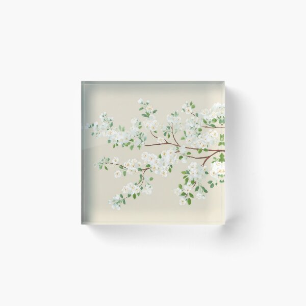 Item preview, Elegant Cherry Blossom Branch on Beige designed and sold by BobaBunny76.