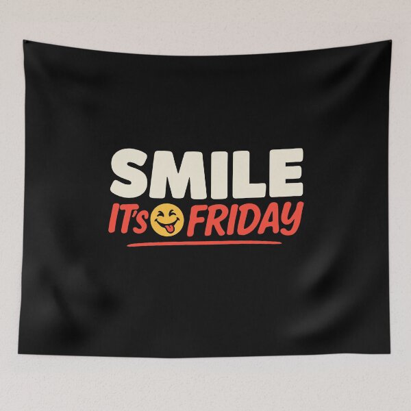 Item preview, Smile It's Friday Smiley Face Happy Weekend Quote designed and sold by Say It With Ink.
