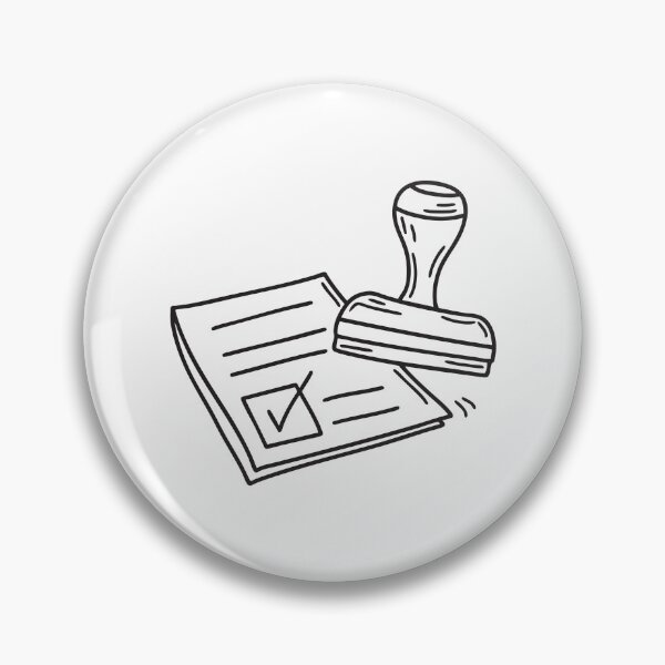 Item preview, doodle illustration of a verified stamp mark being made on an official form designed and sold by rasagamastore.