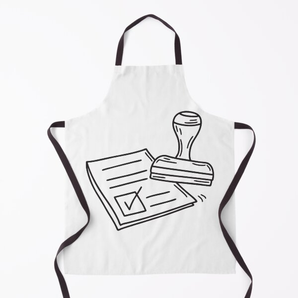 Item preview, doodle illustration of a verified stamp mark being made on an official form designed and sold by rasagamastore.