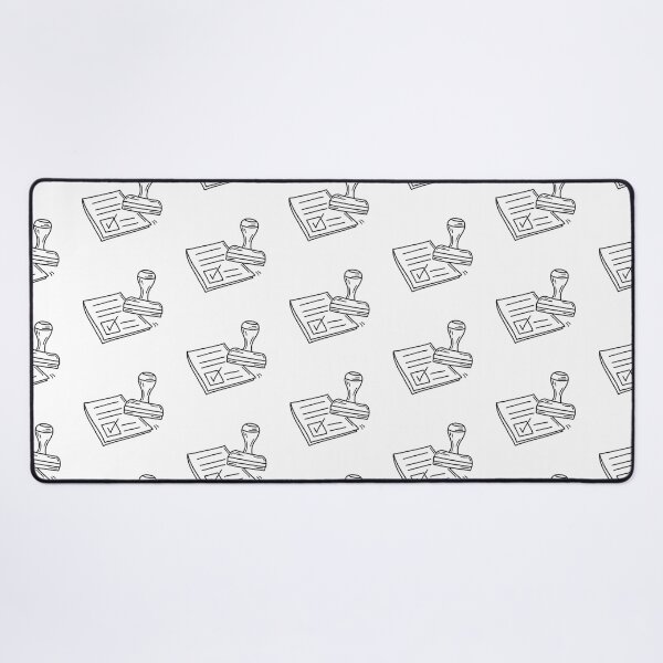 Item preview, doodle illustration of a verified stamp mark being made on an official form designed and sold by rasagamastore.