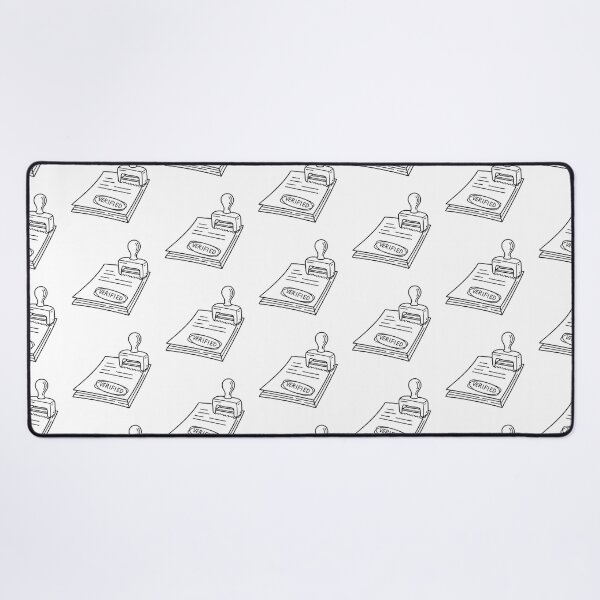 Item preview, doodle illustration of a bold verified stamp being applied on a paper document designed and sold by rasagamastore.