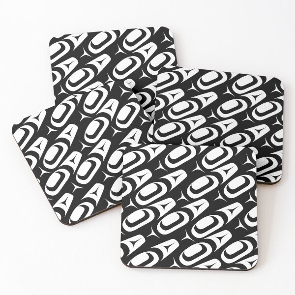 Item preview, Abstract Formline Shapes White and Black designed and sold by Lou-ann Neel.