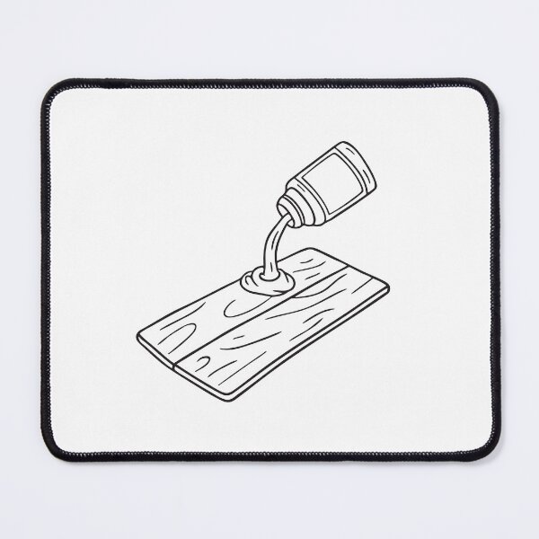 Item preview, doodle illustration of a thin veneer being glued onto a smooth wooden surface designed and sold by rasagamastore.