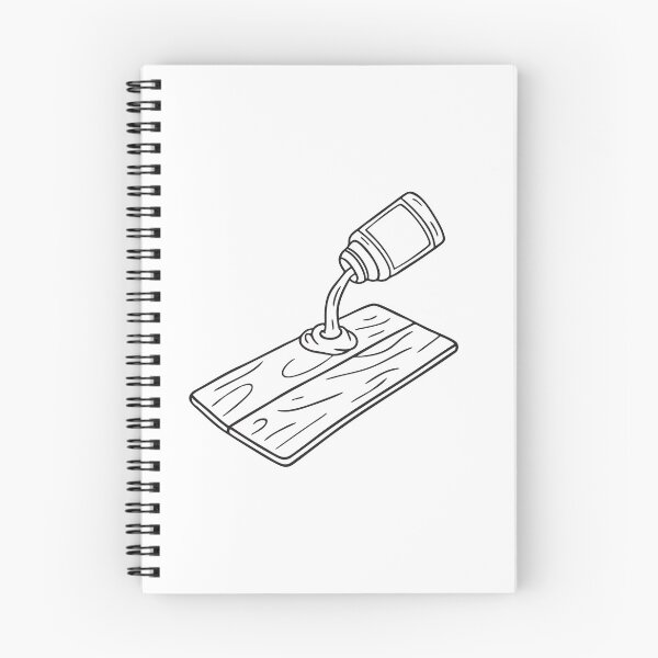 Item preview, doodle illustration of a thin veneer being glued onto a smooth wooden surface designed and sold by rasagamastore.