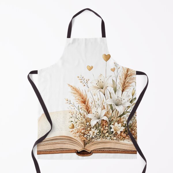 Item preview, Magical Open Book with White Lilies and Pampas Grass designed and sold by CraftyValley.