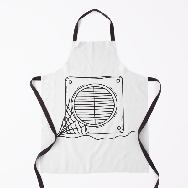 Item preview, doodle illustration of a vent in the corner of a room covered in spider webs designed and sold by rasagamastore.