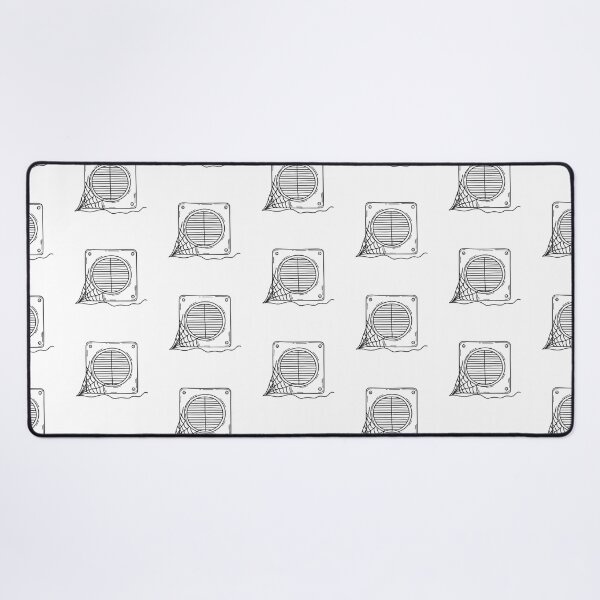 Item preview, doodle illustration of a vent in the corner of a room covered in spider webs designed and sold by rasagamastore.