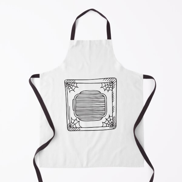 Item preview, doodle illustration of an old air vent in a wall with cobwebs around the edges designed and sold by rasagamastore.
