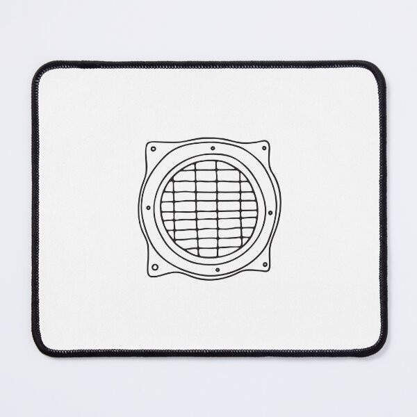 Item preview, doodle illustration showing a vent grill detached from its wall opening designed and sold by rasagamastore.