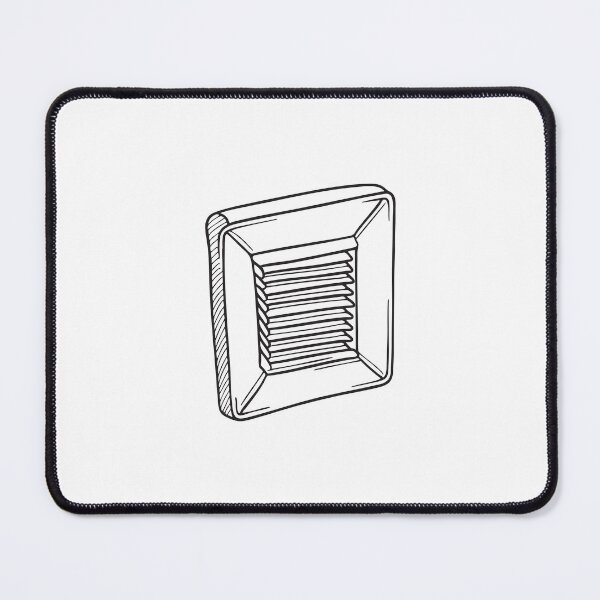 Item preview, doodle illustration showing a vent grill detached from its wall opening designed and sold by rasagamastore.