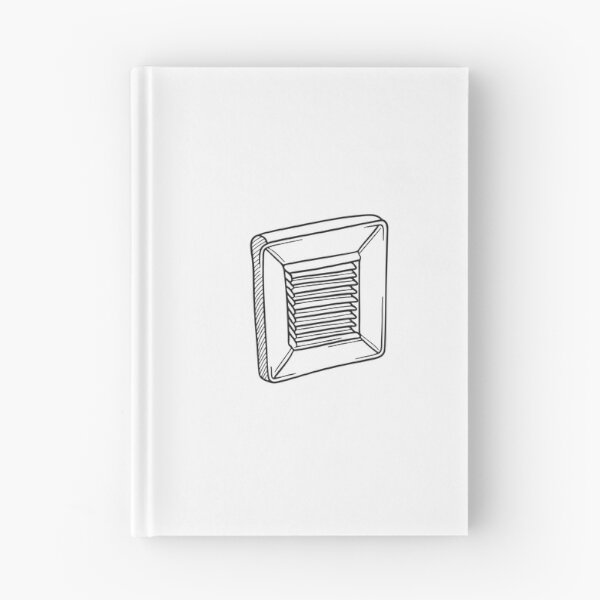 Item preview, doodle illustration showing a vent grill detached from its wall opening designed and sold by rasagamastore.