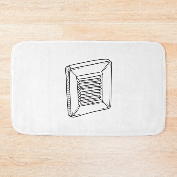 Item preview, doodle illustration showing a vent grill detached from its wall opening designed and sold by rasagamastore.