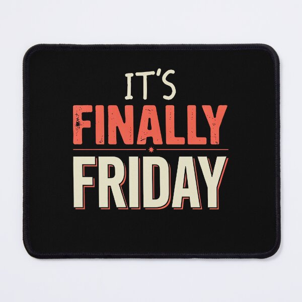 Item preview, It's Finally Friday Retro Weekend Relief Quote designed and sold by Say It With Ink.