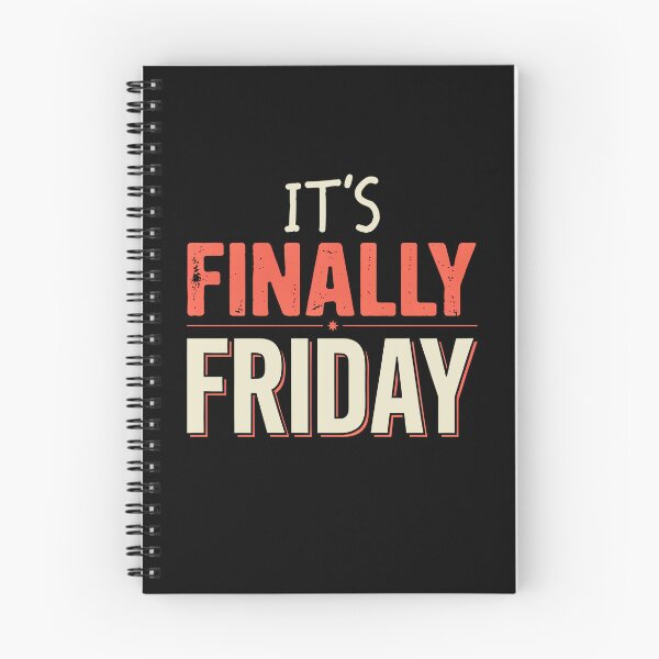 Item preview, It's Finally Friday Retro Weekend Relief Quote designed and sold by Say It With Ink.