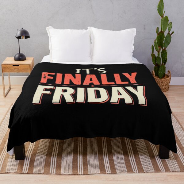 Item preview, It's Finally Friday Retro Weekend Relief Quote designed and sold by Say It With Ink.