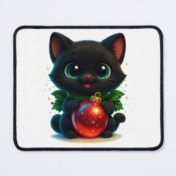 Item preview, Cat Holding Christmas Ornament | Cozy Christmas Cat designed and sold by PrintCreations9.