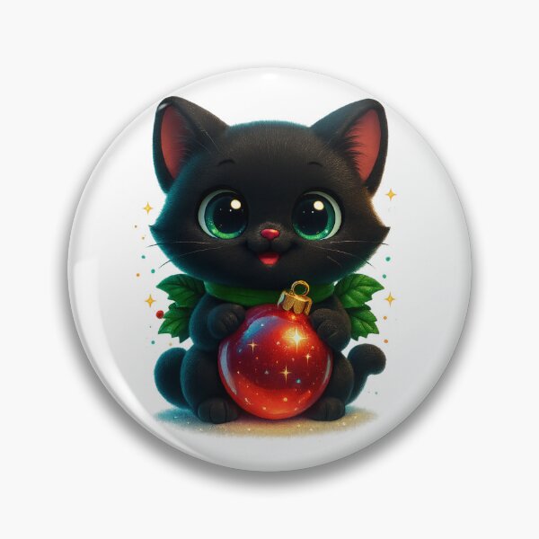Item preview, Cat Holding Christmas Ornament | Cozy Christmas Cat designed and sold by PrintCreations9.