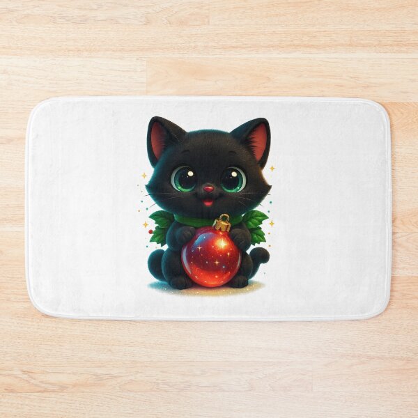 Item preview, Cat Holding Christmas Ornament | Cozy Christmas Cat designed and sold by PrintCreations9.