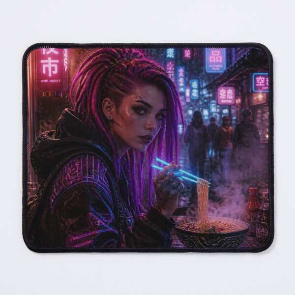Item preview, Cyber City Night Market Neon Pink Cyberpunk Food Stall designed and sold by LazyDayzCo.