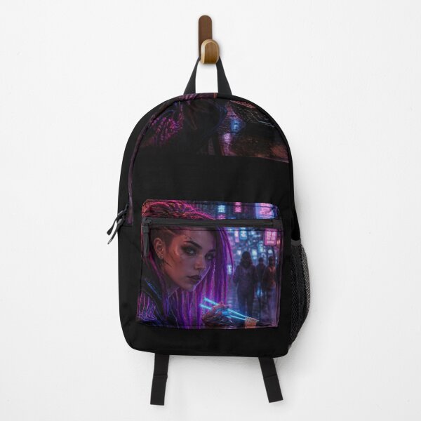 Item preview, Cyber City Night Market Neon Pink Cyberpunk Food Stall designed and sold by LazyDayzCo.