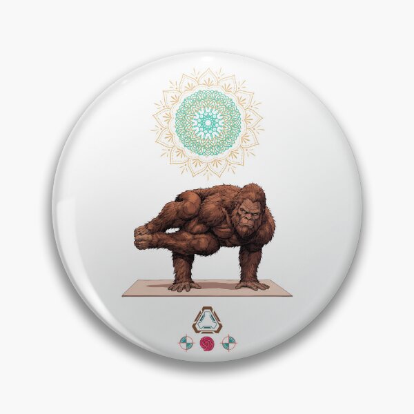 Item preview, Zen Sasquatch: Bigfoot Doing an Advanced Yoga Pose designed and sold by Whimsy Trail Co.