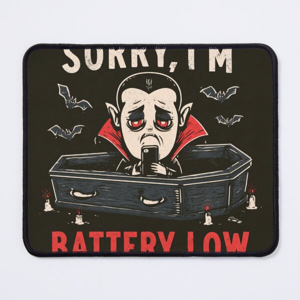 Item preview, Tired Vampire Battery Low Funny Halloween Spooky designed and sold by NicolasGlowArt.