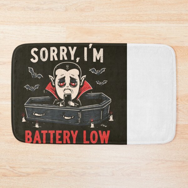Item preview, Tired Vampire Battery Low Funny Halloween Spooky designed and sold by NicolasGlowArt.