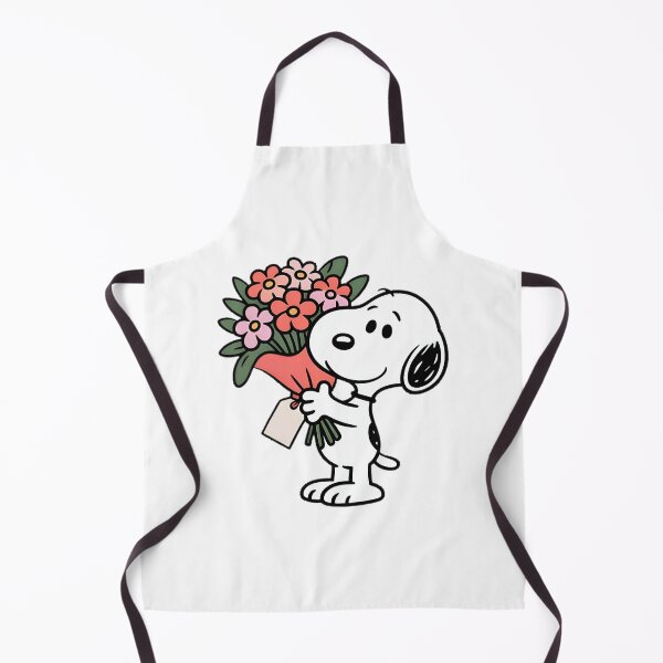 Item preview, Adorable Snoopy Holding a Colorful Bouquet of Flowers Illustration designed and sold by echohashtag.