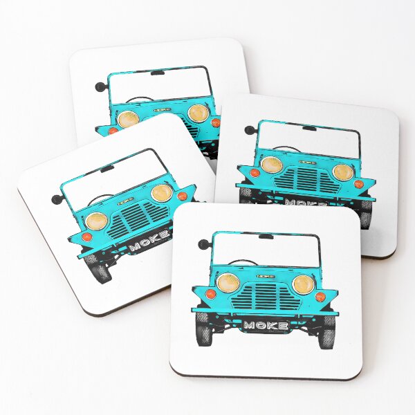 Item preview, Classic Vintage Mini Moke Pop Art Light Blue  Turquoise designed and sold by uaidatherne.
