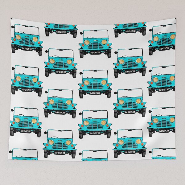 Item preview, Classic Vintage Mini Moke Pop Art Light Blue  Turquoise designed and sold by uaidatherne.