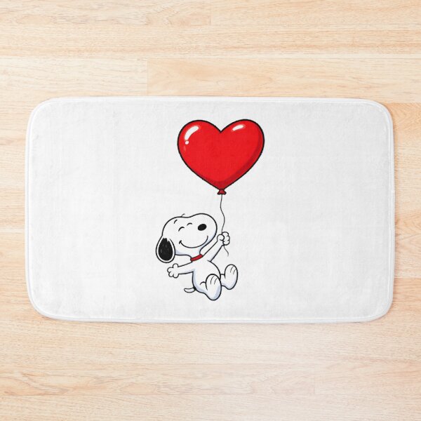 Item preview, Cute Snoopy Flying with Red Heart Balloon Illustration designed and sold by echohashtag.